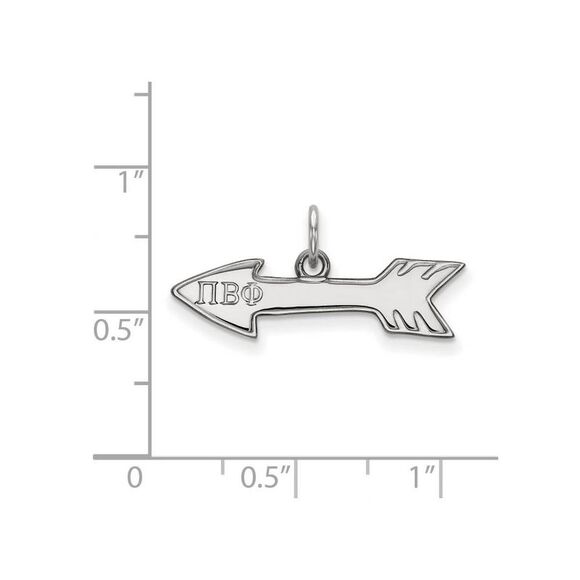 Sterling Silver Pi Beta Phi XS (Tiny) Charm or Pendant - Picture 2 of 4